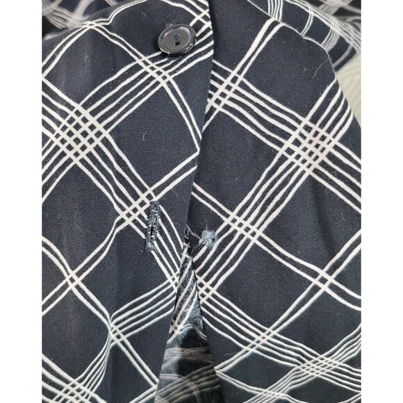 Vintage Slip Dress Size 16 Alt Long Midi Plaid Black Button Front Long Grunge - Picture 4 of 7